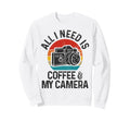 Photographer Gift Coffee Camera Sweatshirt - Custom Art Print for Adults - T-Shirt, Sweatshirt, Hoodie