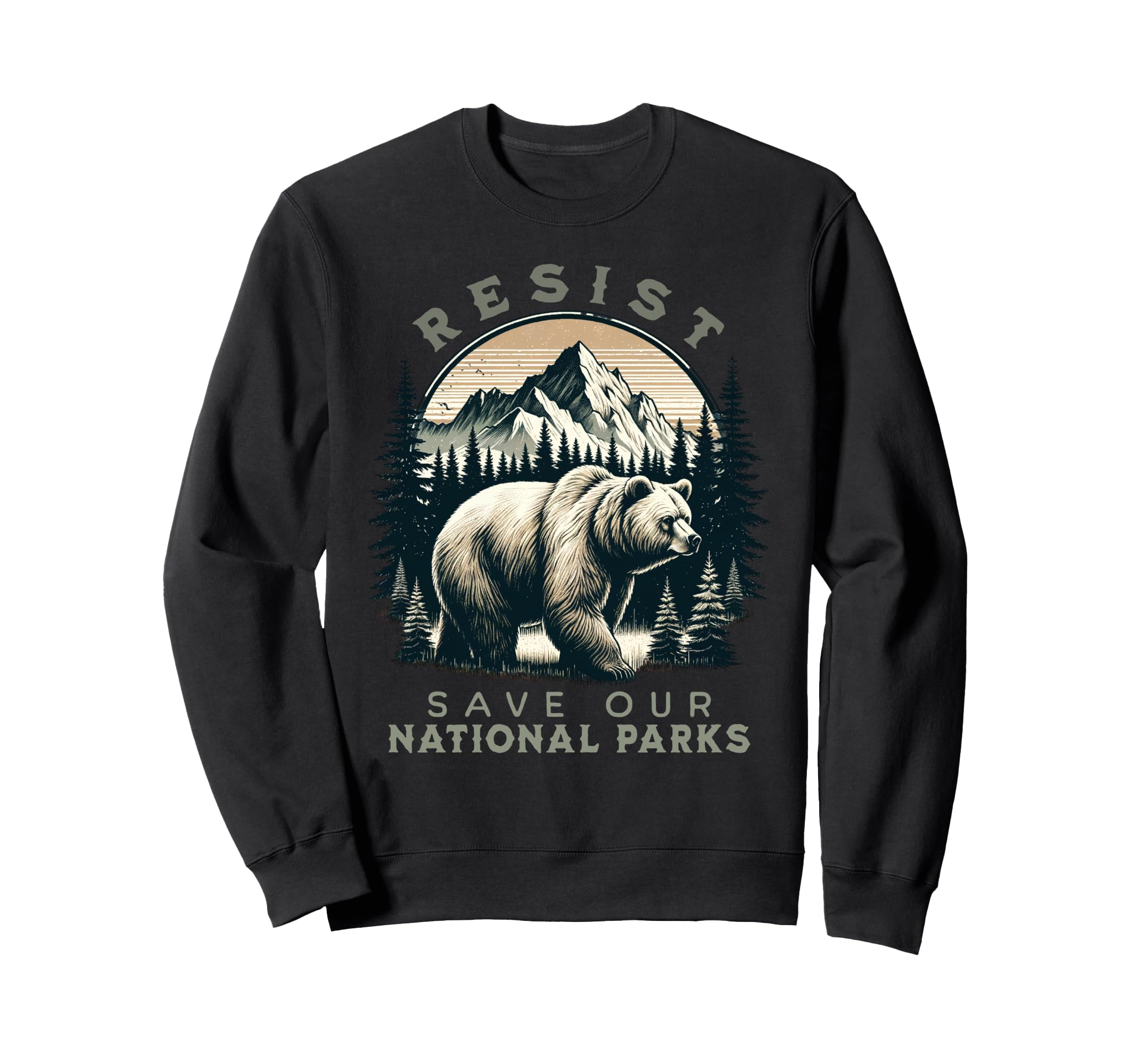 Protect Our National Parks Resist Sweatshirt - Minimalist Print for Adults - T-Shirt, Sweatshirt, Hoodie