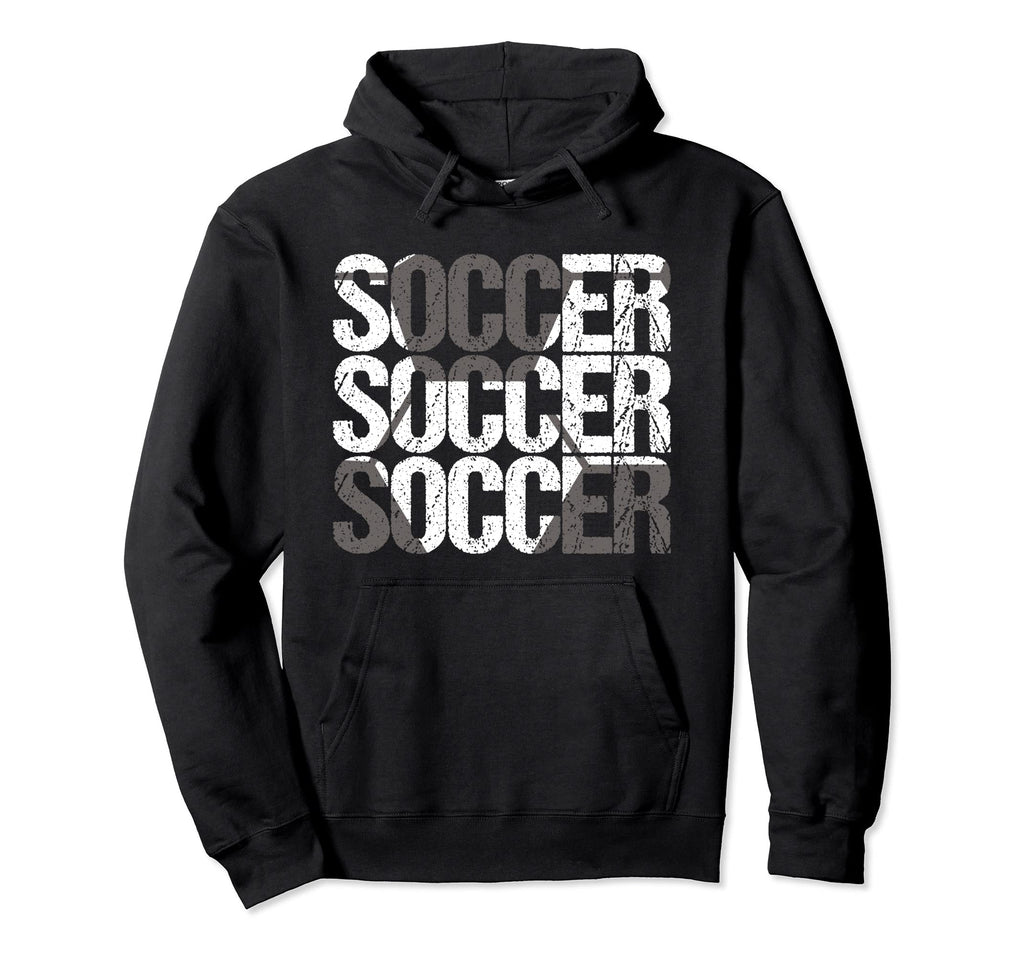 Soccer Distressed Ball Team Soccer Player Hoodie - Unique Graphic Men Women - T-Shirt, Sweatshirt, Hoodie
