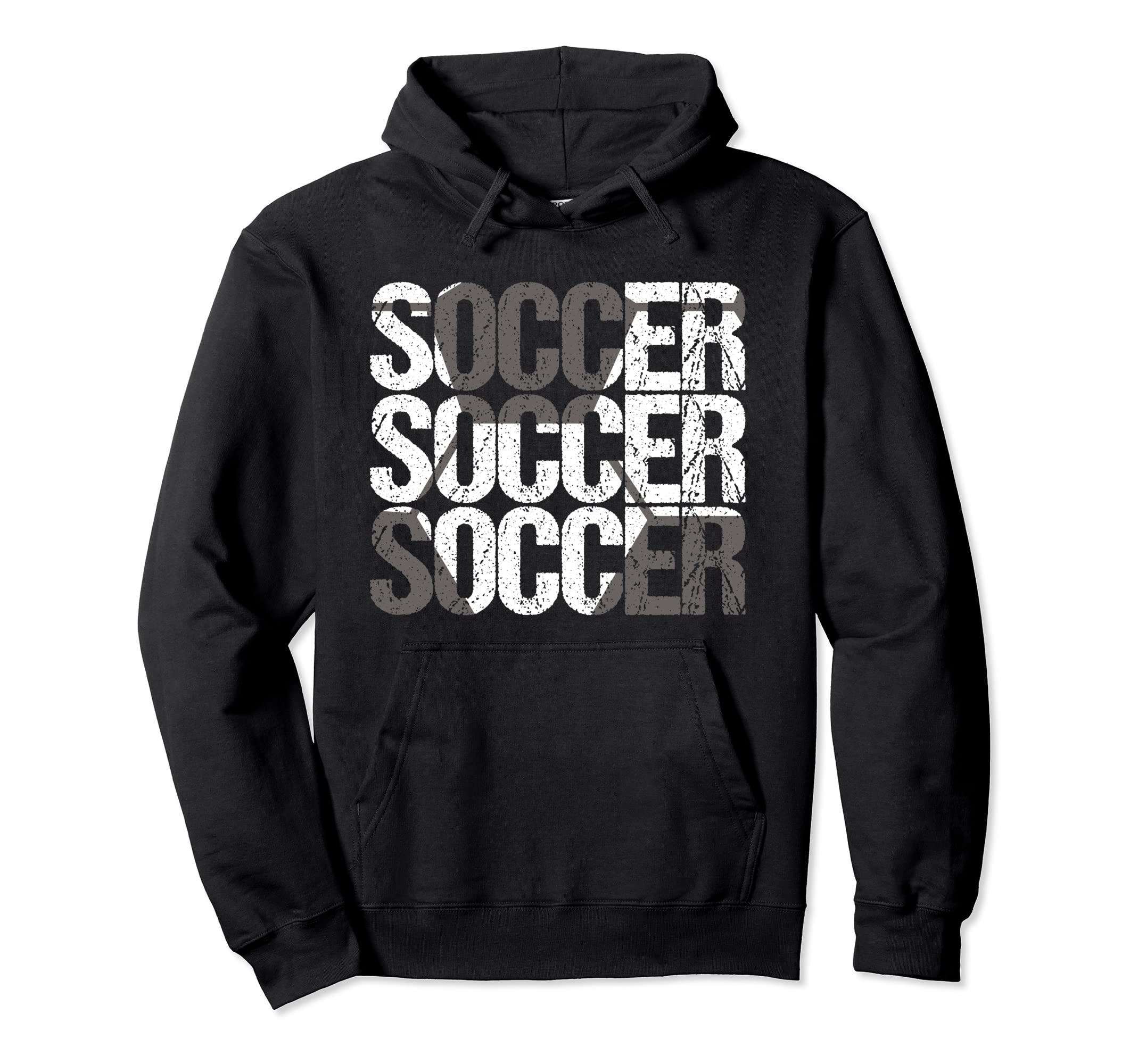Soccer Distressed Ball Team Soccer Player Hoodie - Unique Graphic Men Women - T-Shirt, Sweatshirt, Hoodie