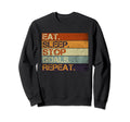 Eat Sleep Stop Goals Repeat Funny Sweatshirt - Minimalist Print Unisex - T-Shirt, Sweatshirt, Hoodie
