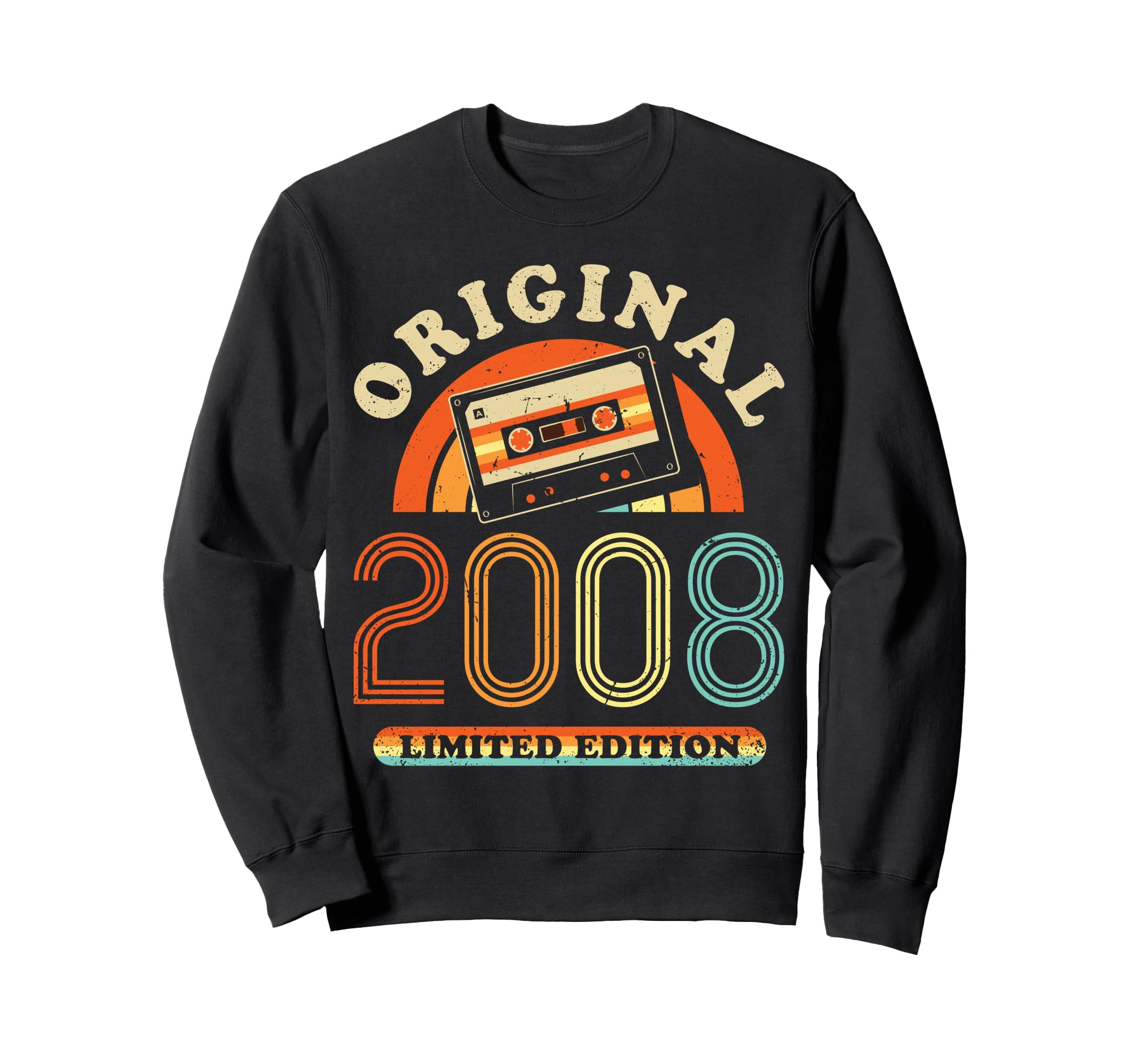 2008 Cassette Tape 18Th Birthday Sweatshirt - Graphic Print for Adults - T-Shirt, Sweatshirt, Hoodie