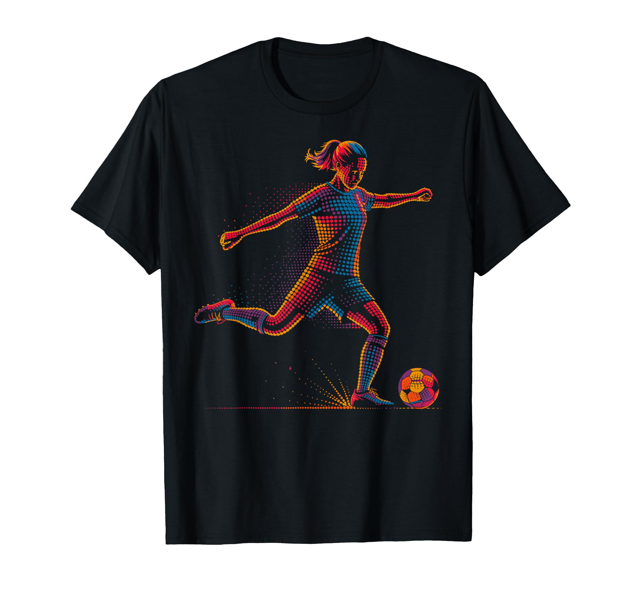 Colorful Funny Soccer Fan Dad Mom Game T-Shirt - Custom Art Print Unisex - T-Shirt, Sweatshirt, Hoodie