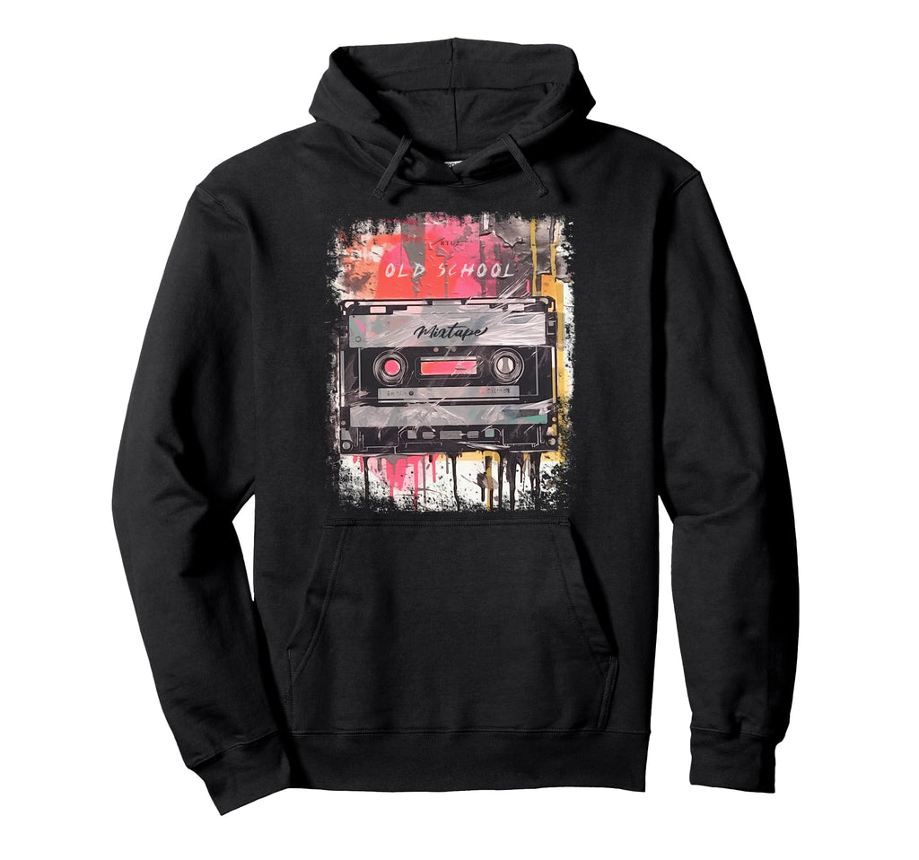 Y2K Streetwear Old School Music Tape Hoodie - Graphic Print for Adults - T-Shirt, Sweatshirt, Hoodie
