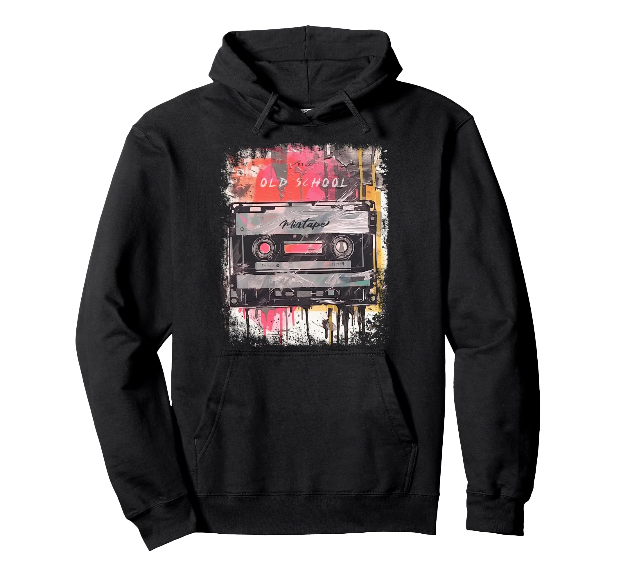 Y2K Streetwear Old School Music Tape Hoodie - Graphic Print for Adults - T-Shirt, Sweatshirt, Hoodie
