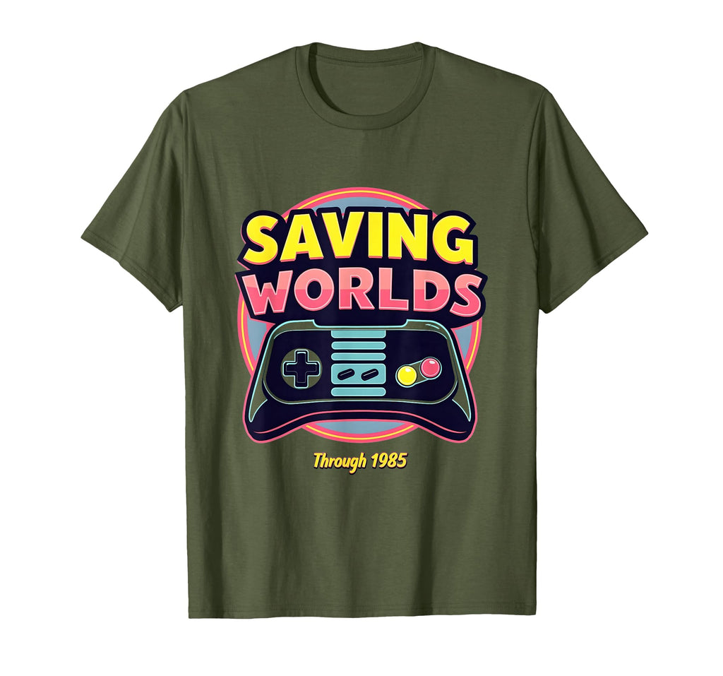 1985 Saving Worlds Gaming T-Shirt - Aesthetic Graphic Men Women - T-Shirt, Sweatshirt, Hoodie