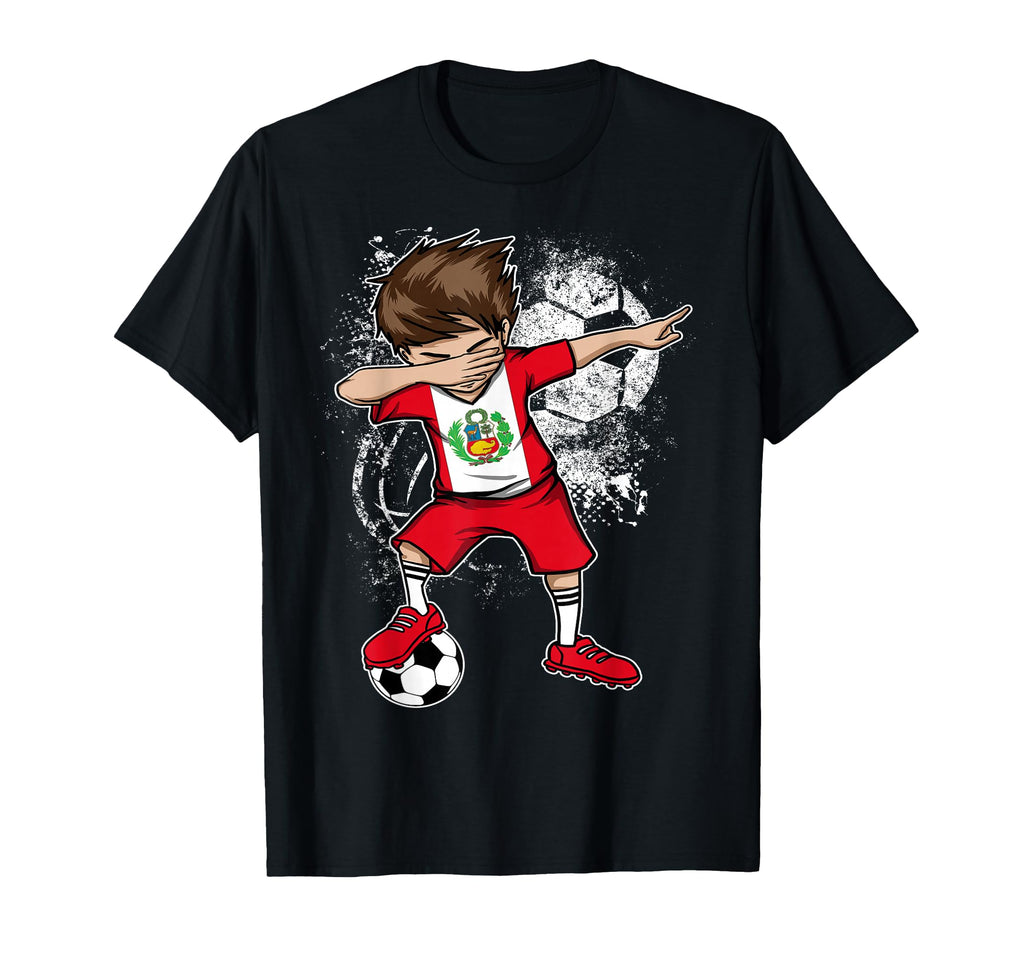 Dabbing Peru Soccer Jersey T-Shirt - Casual Everyday Wear Men Women - T-Shirt, Sweatshirt, Hoodie