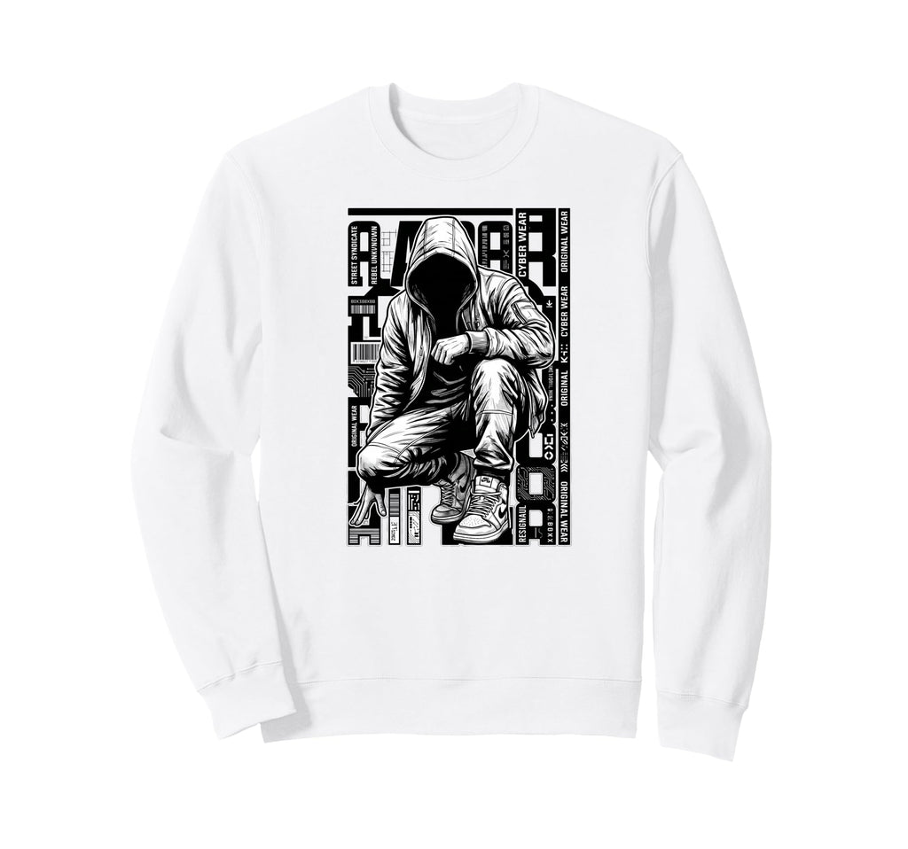 Hip Hop Cyber Street Rebel Shadow Sweatshirt - Aesthetic Graphic Men Women - T-Shirt, Sweatshirt, Hoodie