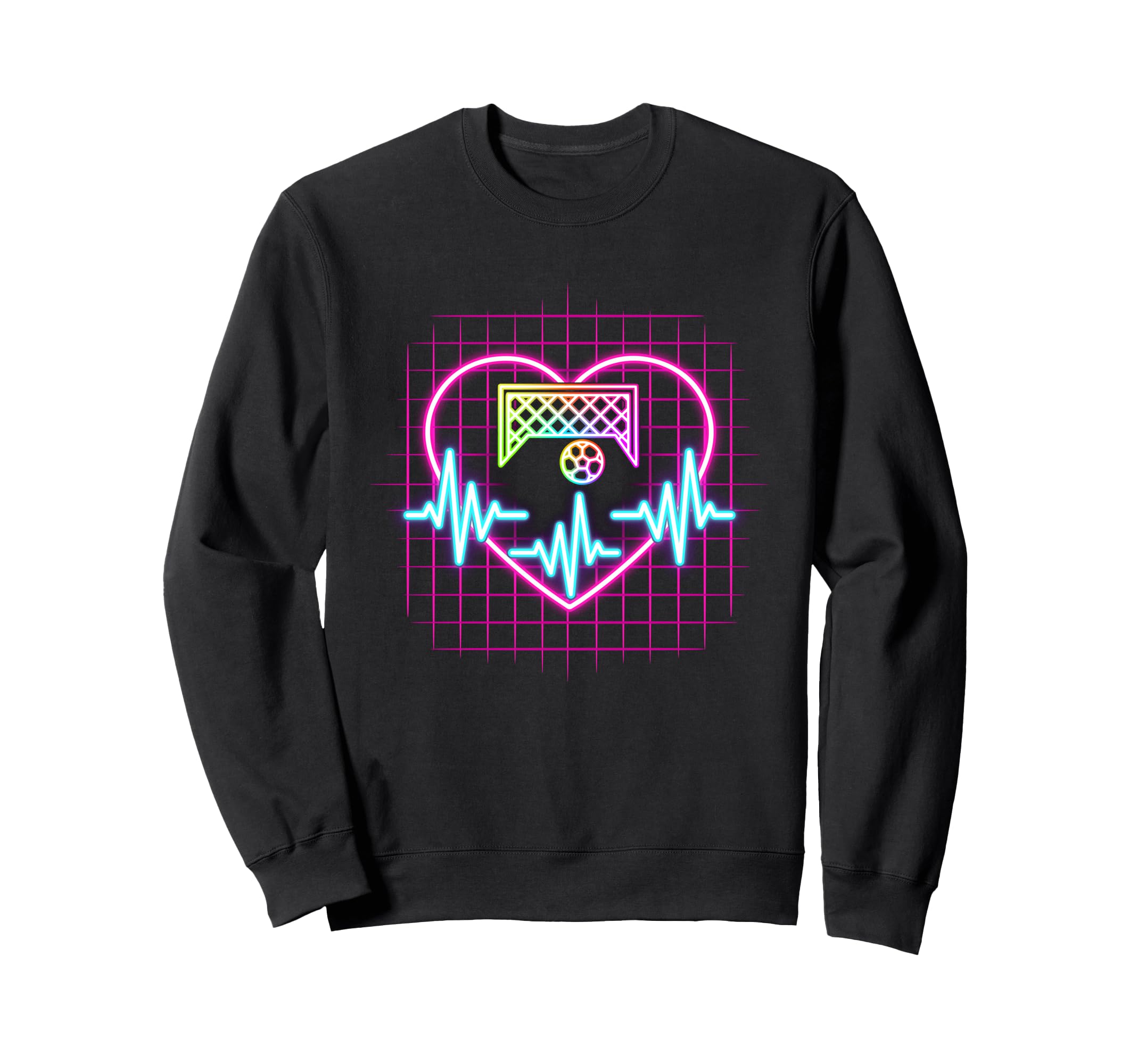 Soccer Heartbeat Football Oldschool Sweatshirt - Trendy Graphic Men Women - T-Shirt, Sweatshirt, Hoodie