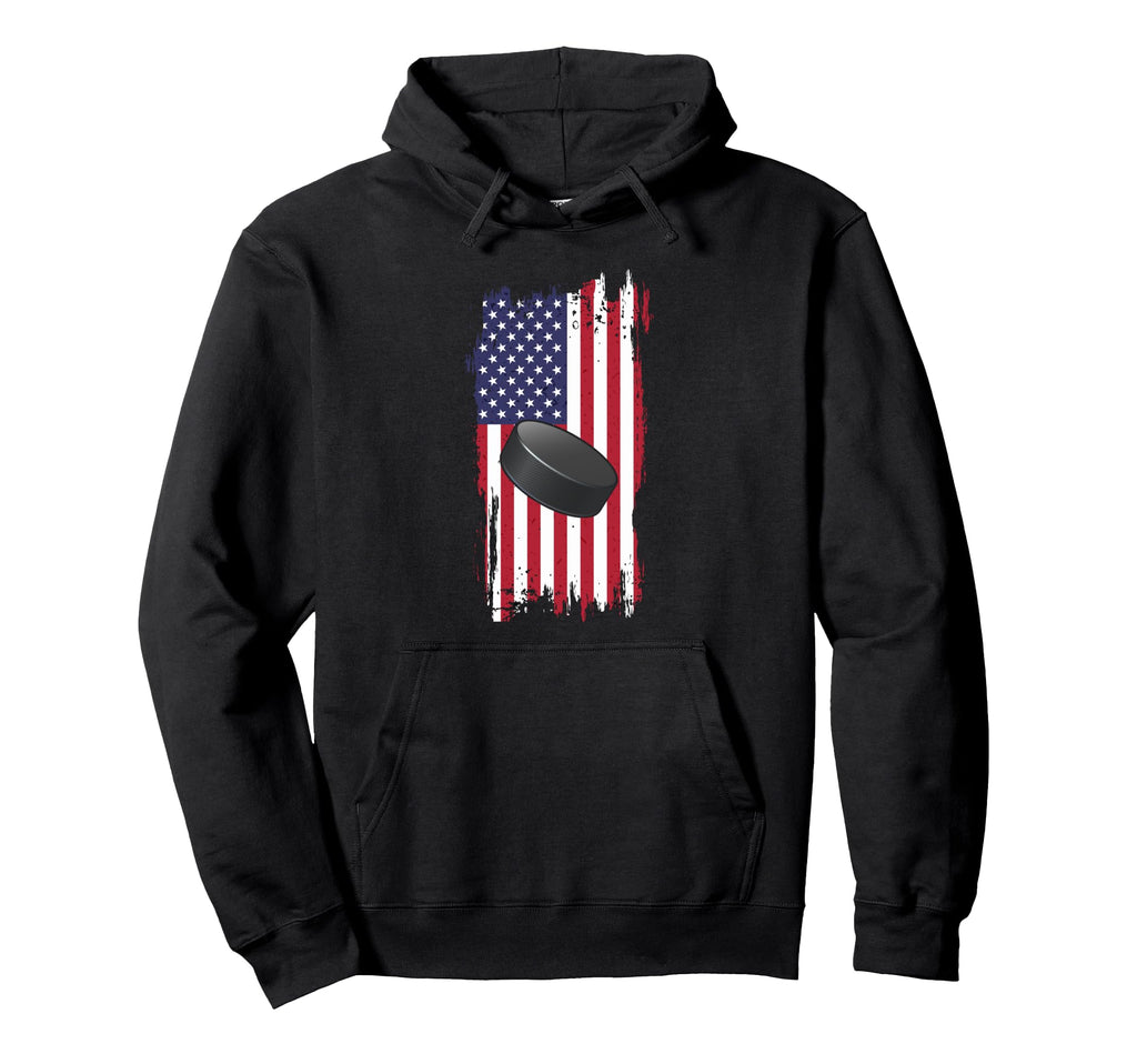 Patriotic Ice Hockey Snow Sports Hoodie - Novelty Apparel Unisex - T-Shirt, Sweatshirt, Hoodie