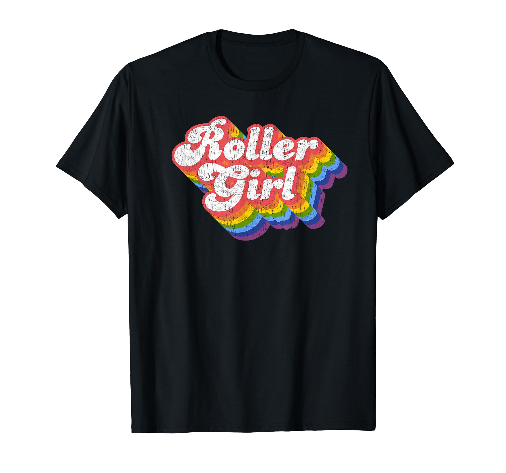 70S Disco Rainbow Roller Roller T-Shirt - Fun Novelty Design Men Women - T-Shirt, Sweatshirt, Hoodie