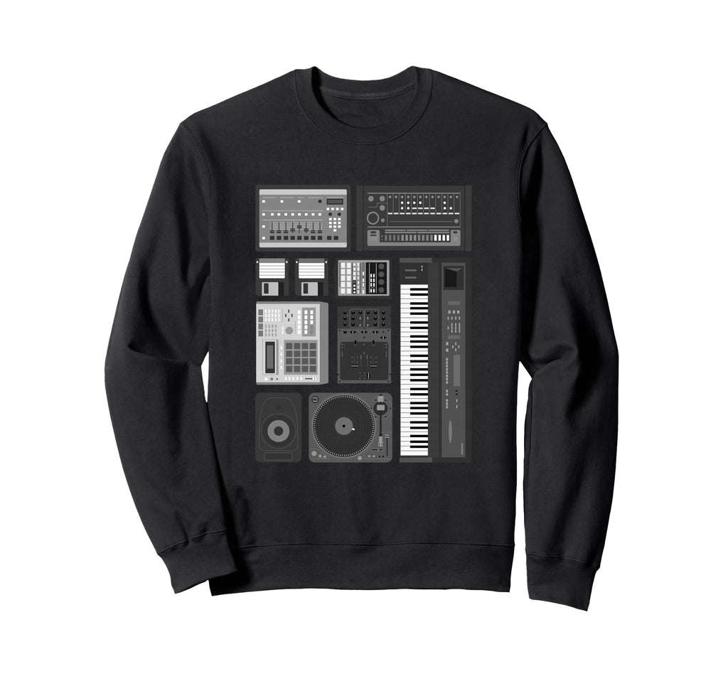 Old School Hip Hop Rap Music Beat Maker Sweatshirt - Graphic Print Unisex - T-Shirt, Sweatshirt, Hoodie