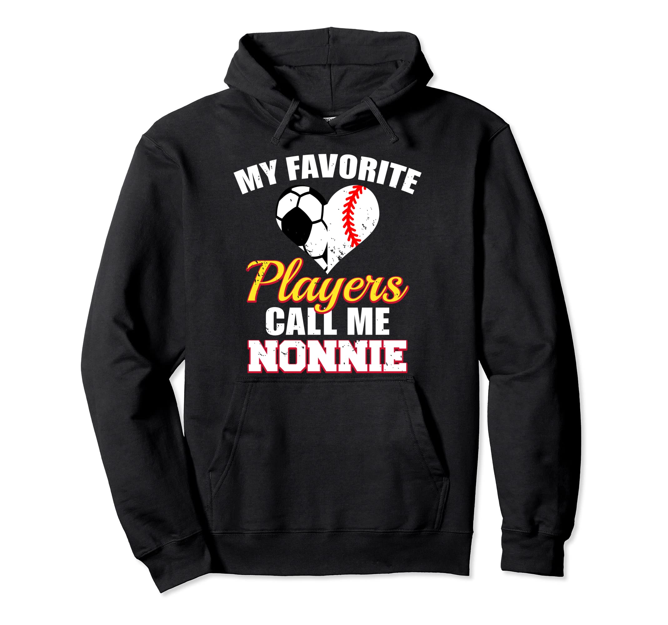 My Favorite Players Call Me Nonnie Hoodie - Minimalist Print for Adults - T-Shirt, Sweatshirt, Hoodie