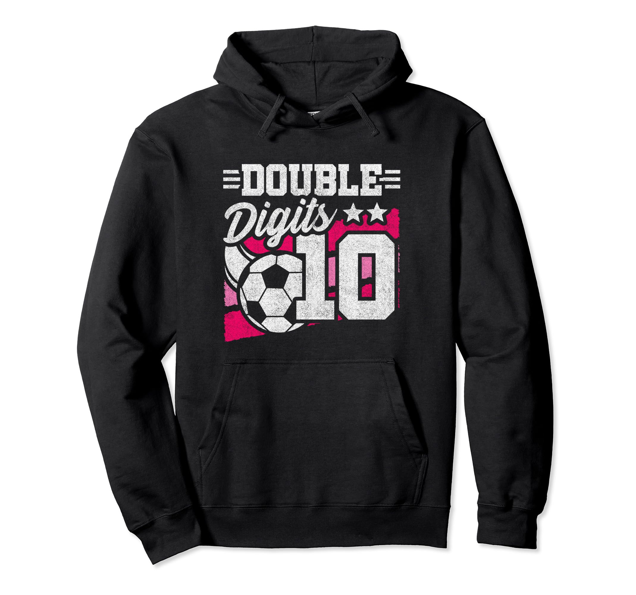 Double Digits 10Th Birthday Soccer 10 Hoodie - Minimalist Print Unisex - T-Shirt, Sweatshirt, Hoodie