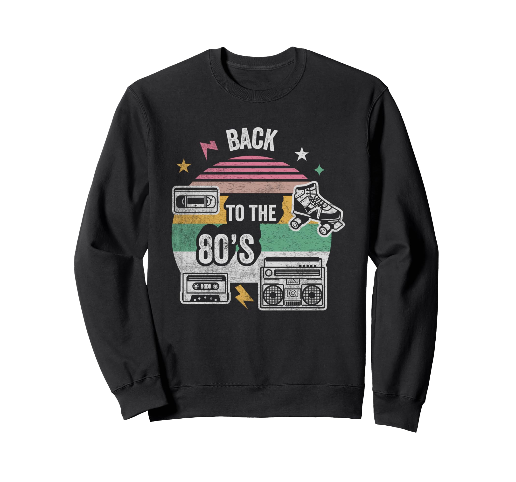 Back To 80S Cassette Roller Skate Sweatshirt - Novelty Apparel Men Women - T-Shirt, Sweatshirt, Hoodie