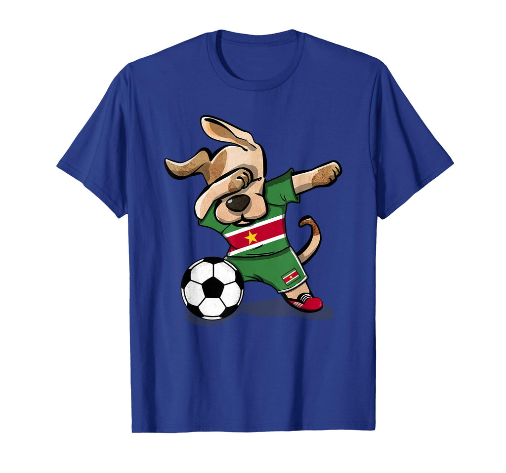 Dabbing Dog Suriname Soccer Fans T-Shirt - Casual Everyday Wear Unisex - T-Shirt, Sweatshirt, Hoodie