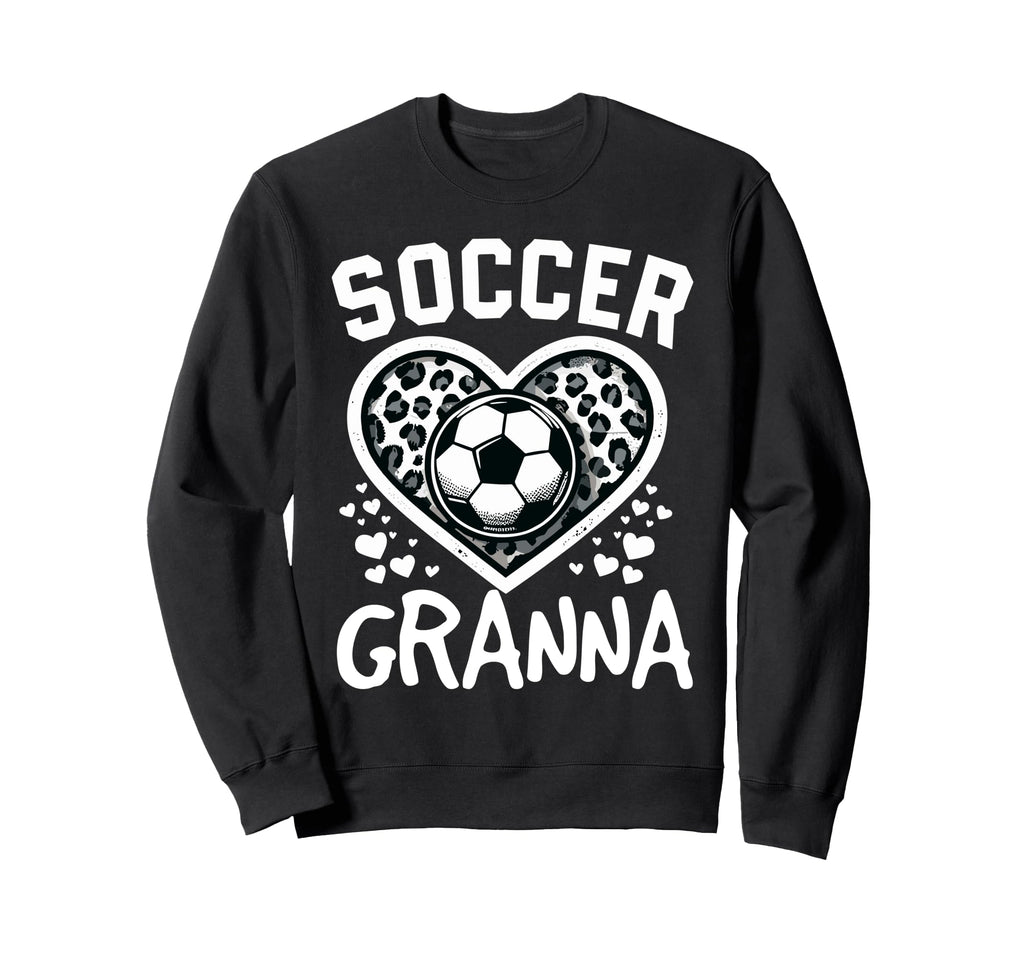 Soccer Granna Leopard Heart Granna Sweatshirt - Novelty Apparel Unisex - T-Shirt, Sweatshirt, Hoodie