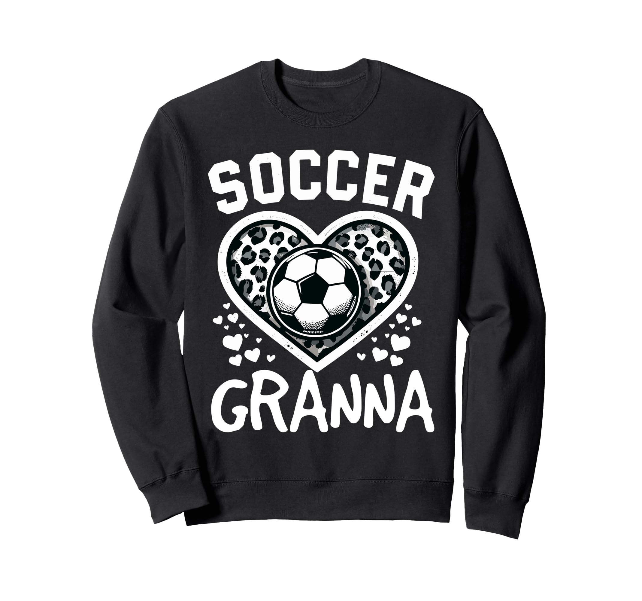 Soccer Granna Leopard Heart Granna Sweatshirt - Novelty Apparel Unisex - T-Shirt, Sweatshirt, Hoodie