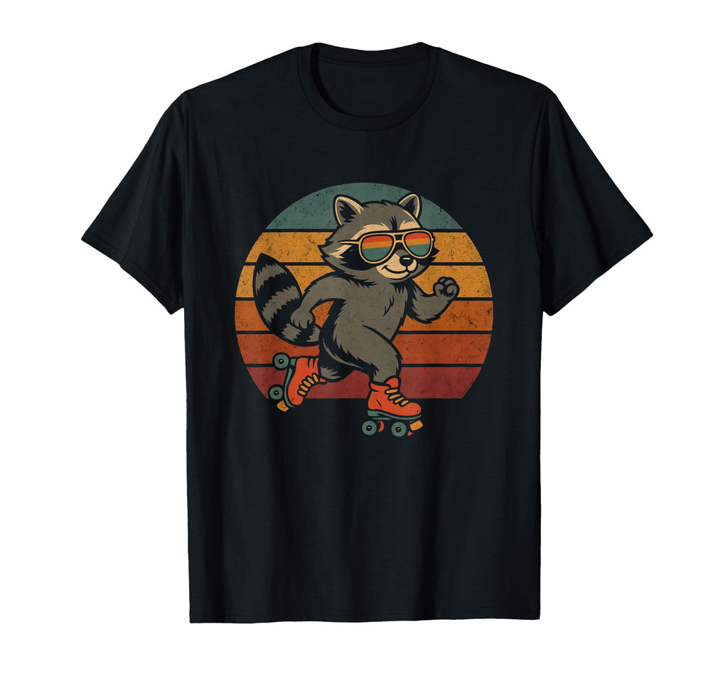 Raccoon Roller Skates T-Shirt - Graphic Print Unisex - T-Shirt, Sweatshirt, Hoodie