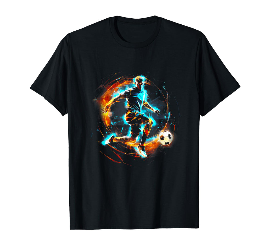Soccer Player Lightning Sport Player T-Shirt - Unique Graphic Unisex - T-Shirt, Sweatshirt, Hoodie