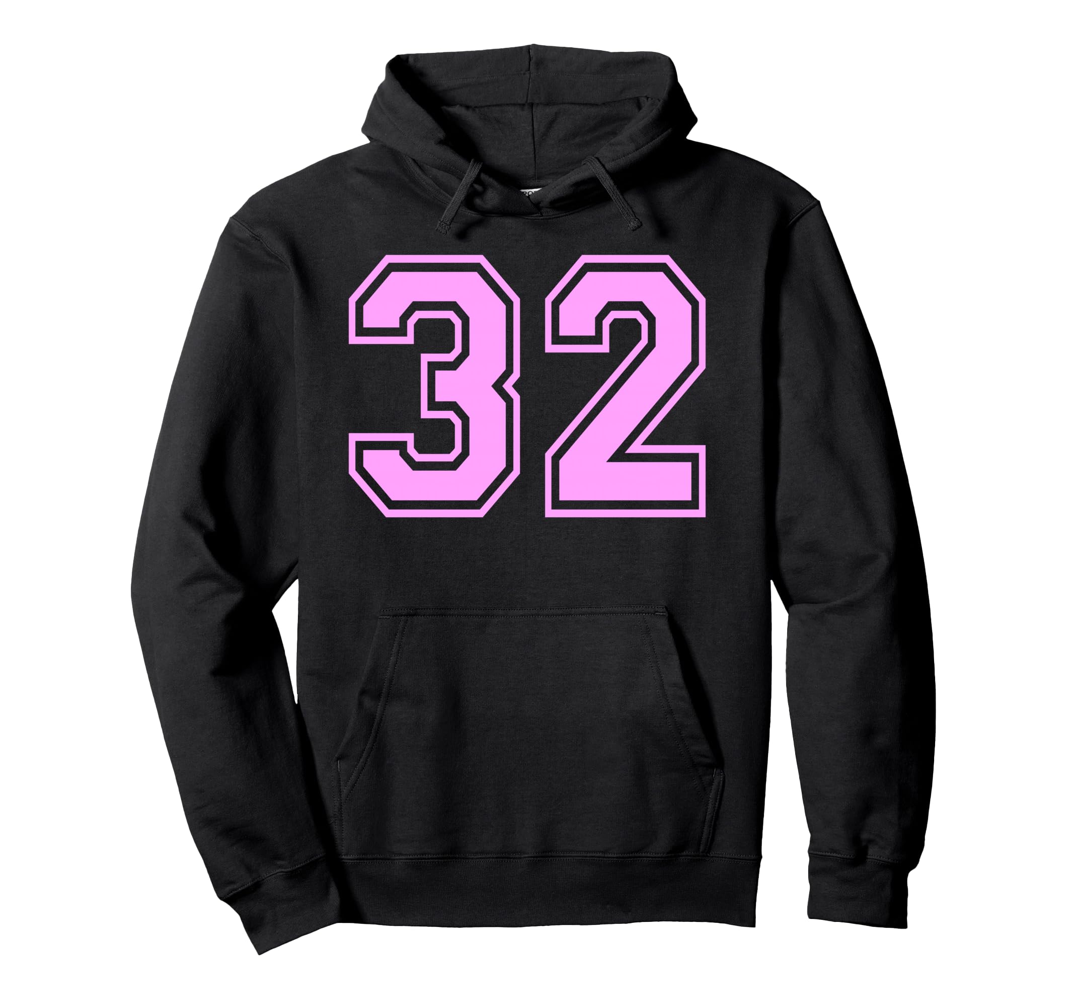 32 Number Thirty Two Sports Varsity Hoodie - Minimalist Print for Adults - T-Shirt, Sweatshirt, Hoodie