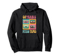 60 Years Music Tapes Birthday Nostalgia Hoodie - Minimalist Print Unisex - T-Shirt, Sweatshirt, Hoodie