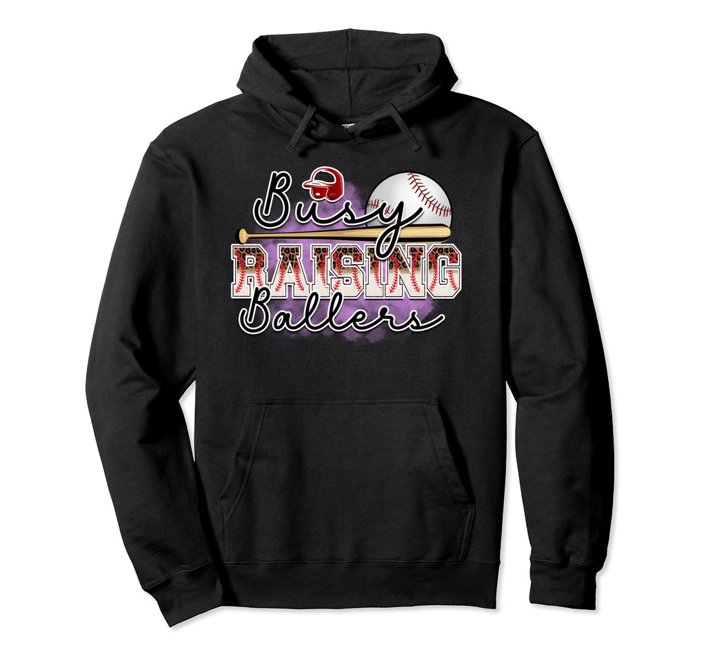 Busy Raising Ballers Is Baseball Mom Is Hoodie - Unique Graphic Men Women - T-Shirt, Sweatshirt, Hoodie