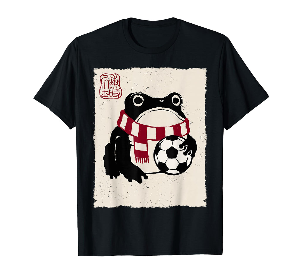 Grumpy Frog Funny Soccer Player T-Shirt - Custom Art Print for Adults - T-Shirt, Sweatshirt, Hoodie
