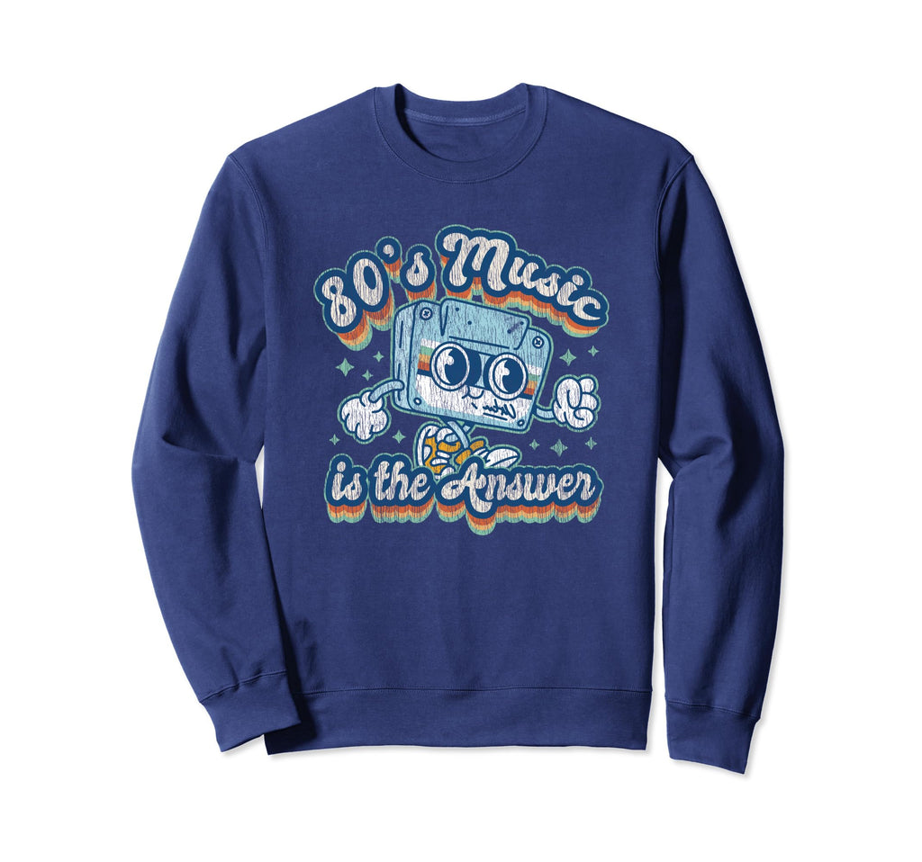 80S Music Cassette Tape Sweatshirt - Trendy Graphic for Adults - T-Shirt, Sweatshirt, Hoodie