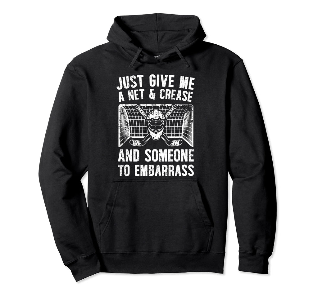 Net Crease Ice Hockey Goalkeeper Ice Hoodie - Custom Art Print Men Women - T-Shirt, Sweatshirt, Hoodie