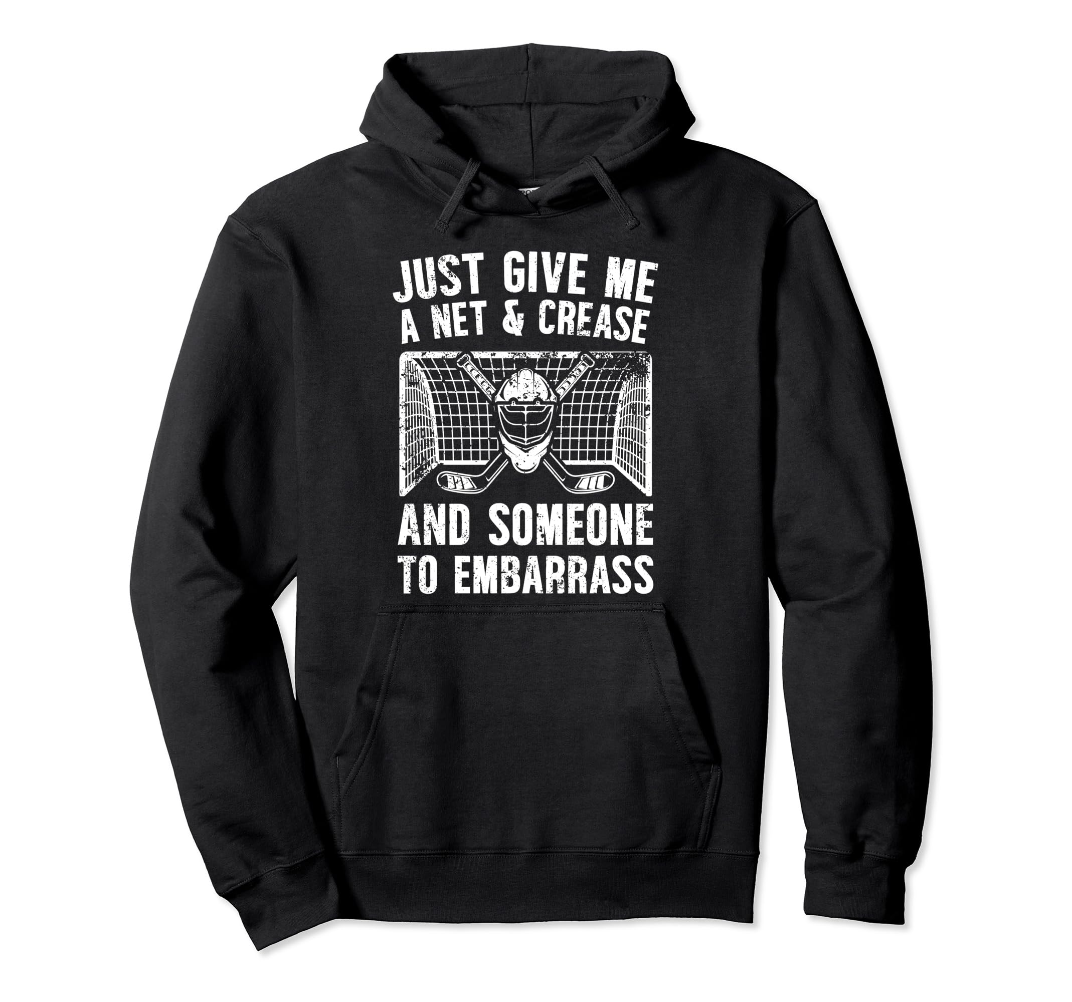 Net Crease Ice Hockey Goalkeeper Ice Hoodie - Custom Art Print Men Women - T-Shirt, Sweatshirt, Hoodie