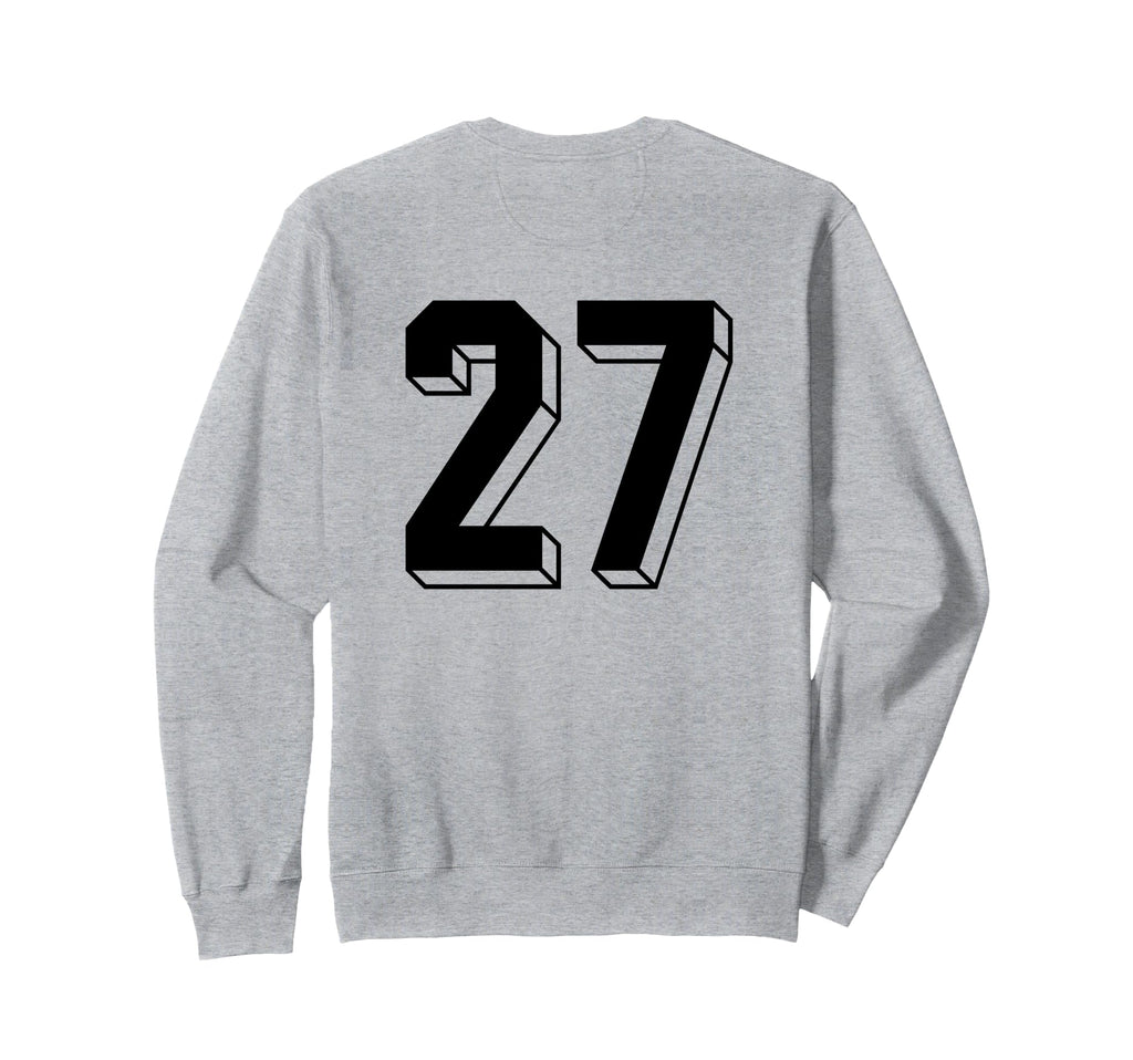 Number 27 Backside 80S 90S Team Sweatshirt - Custom Art Print for Adults - T-Shirt, Sweatshirt, Hoodie
