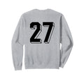 Number 27 Backside 80S 90S Team Sweatshirt - Custom Art Print for Adults - T-Shirt, Sweatshirt, Hoodie