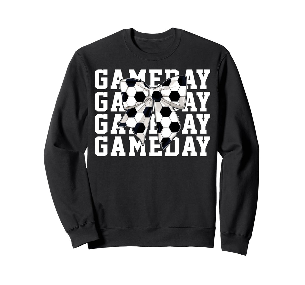 Soccer Lover Coquette Bow Game Sweatshirt - Custom Art Print for Adults - T-Shirt, Sweatshirt, Hoodie