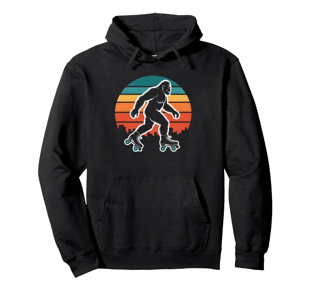 Bigfoot Roller Skates Urban Sunset Hoodie - Trendy Graphic for Adults - T-Shirt, Sweatshirt, Hoodie