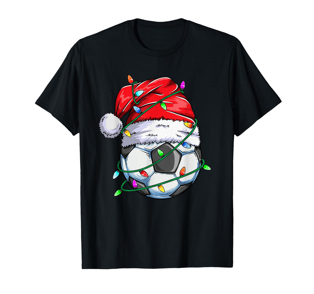Santa Soccer Ball Sports Soccer T-Shirt - Casual Everyday Wear Men Women - T-Shirt, Sweatshirt, Hoodie