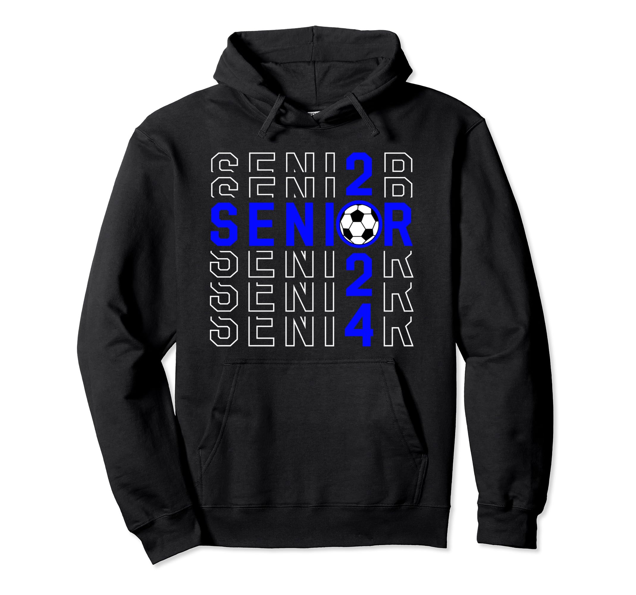 Senior Class 2024 Graduation 2024 Blue Hoodie - Fun Novelty Design Unisex - T-Shirt, Sweatshirt, Hoodie