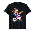 Dog Dabbing Soccer Puerto Rico T-Shirt - Casual Everyday Wear for Adults - T-Shirt, Sweatshirt, Hoodie