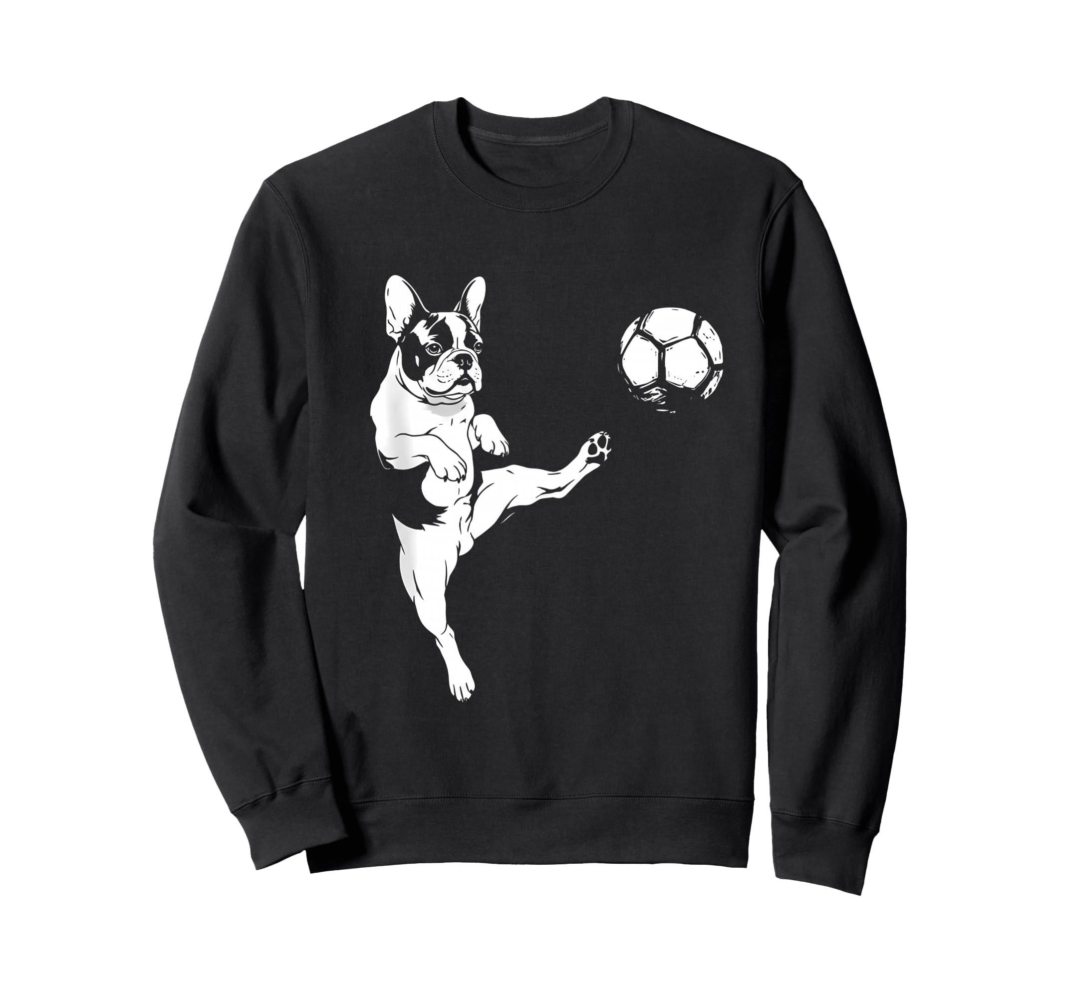 French Bulldog Soccer Player Funny Sweatshirt - Graphic Print Men Women - T-Shirt, Sweatshirt, Hoodie