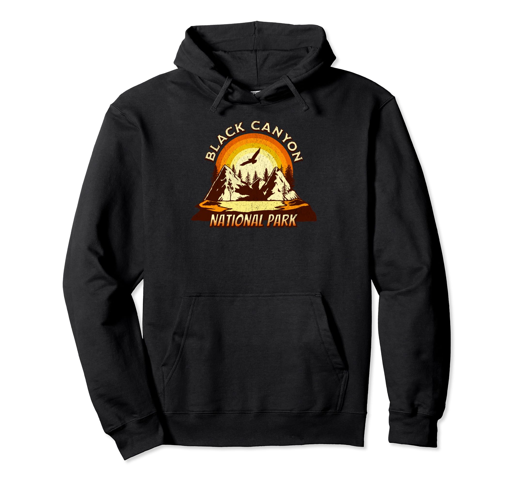 Black Canyon National Park Mountain Sunset Hoodie - Graphic Print Unisex - T-Shirt, Sweatshirt, Hoodie