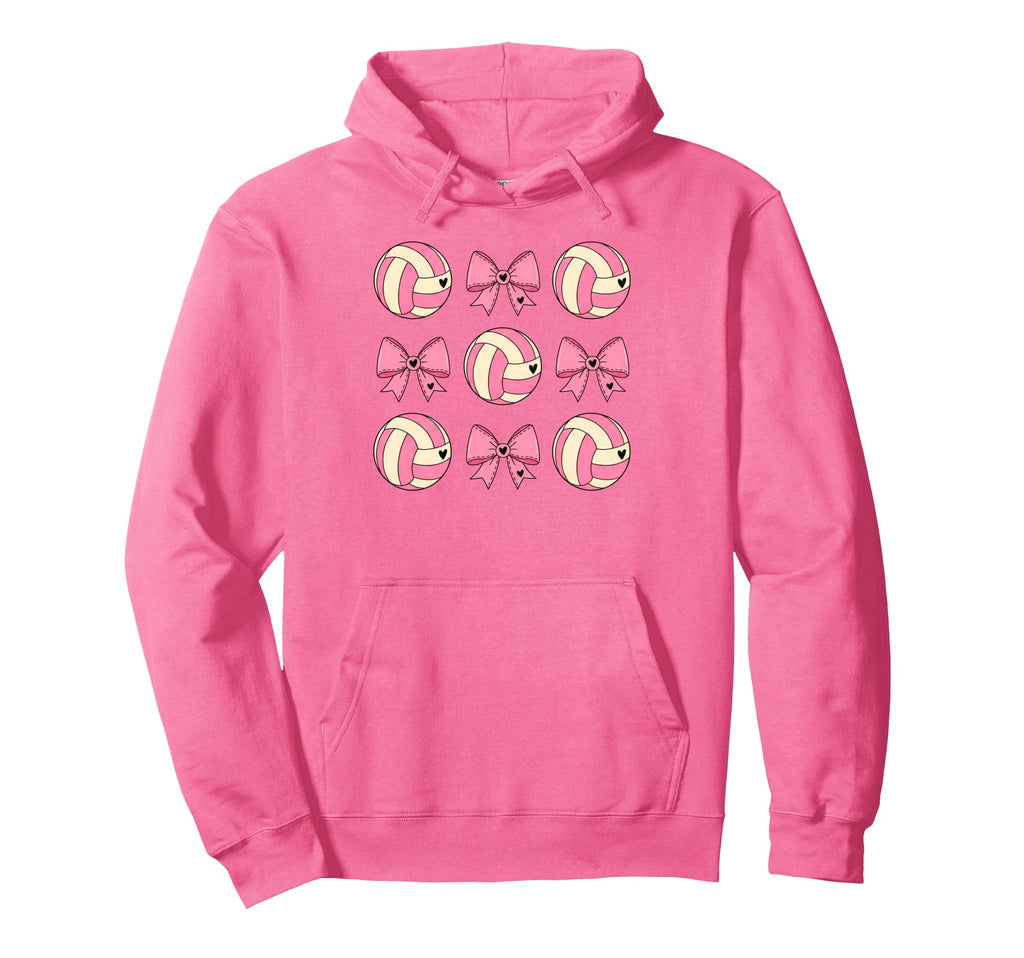 Soccer Bow Game Day Volleyball Coquette Hoodie - Custom Art Print Unisex - T-Shirt, Sweatshirt, Hoodie