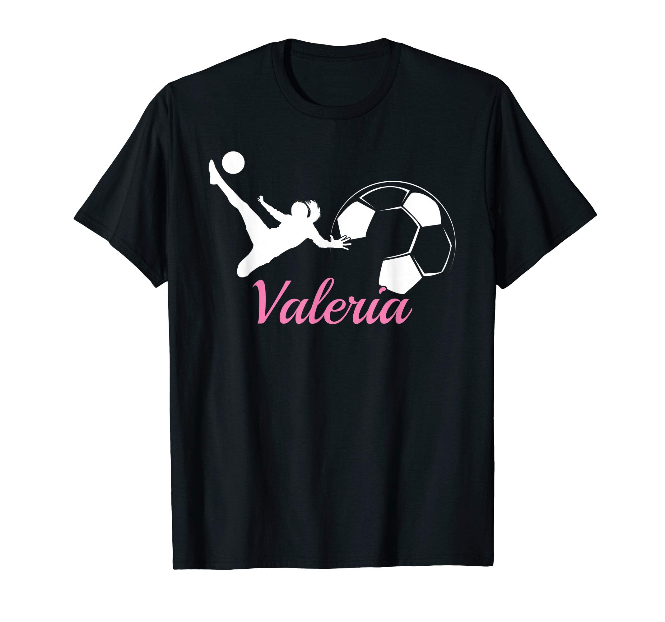 Valeria Name Gift Personalized Soccer T-Shirt - Custom Art Print Unisex - T-Shirt, Sweatshirt, Hoodie