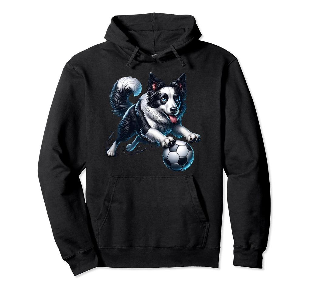 Border Collie Soccer Champion Fan Hoodie - Fun Novelty Design Men Women - T-Shirt, Sweatshirt, Hoodie