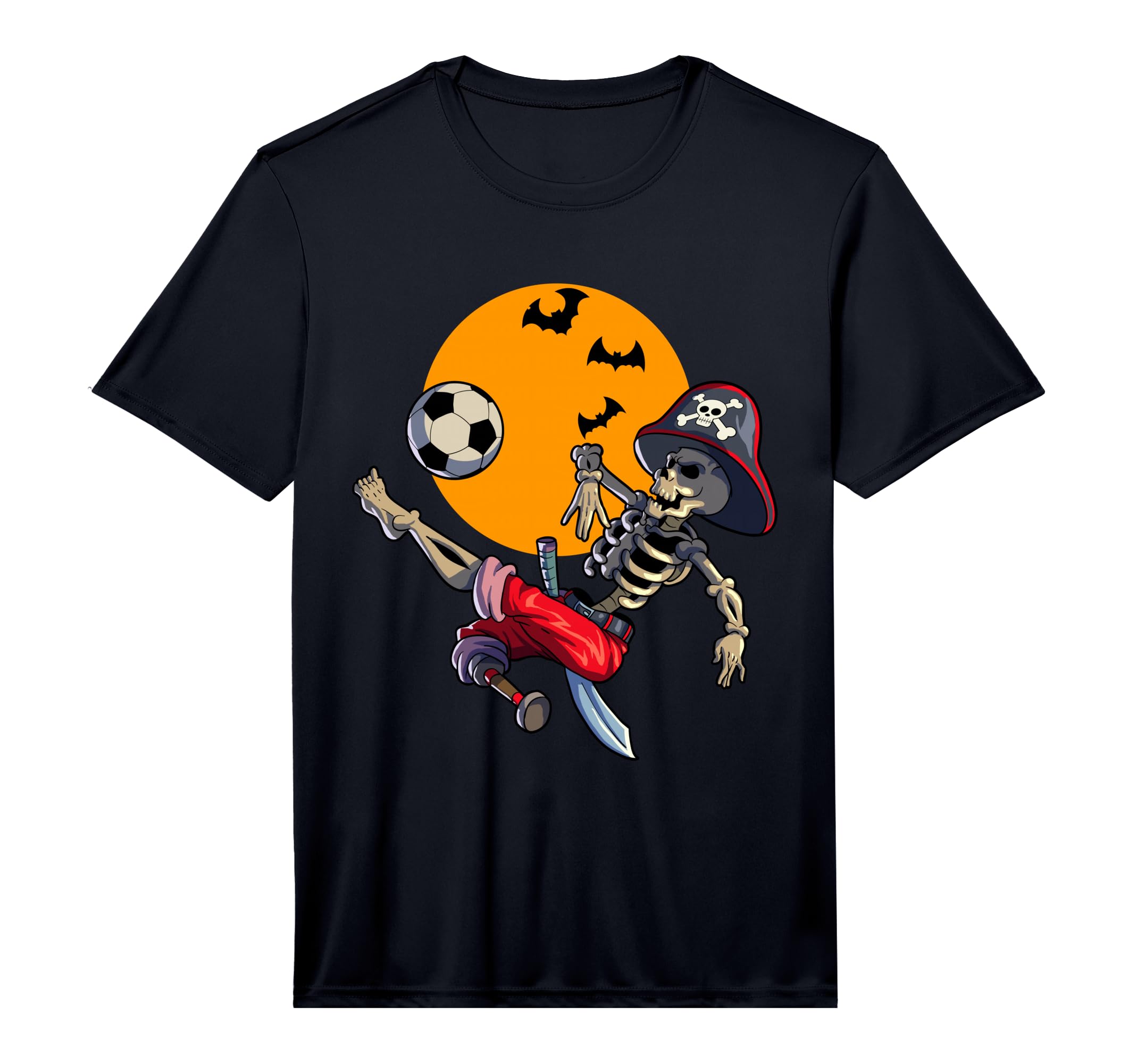 Soccer Skeleton Halloween Soccer T-Shirt - Casual Everyday Wear Men Women - T-Shirt, Sweatshirt, Hoodie