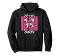 Just Who Loves Soccer Coquette Bow Hoodie - Casual Everyday Wear for Adults - T-Shirt, Sweatshirt, Hoodie