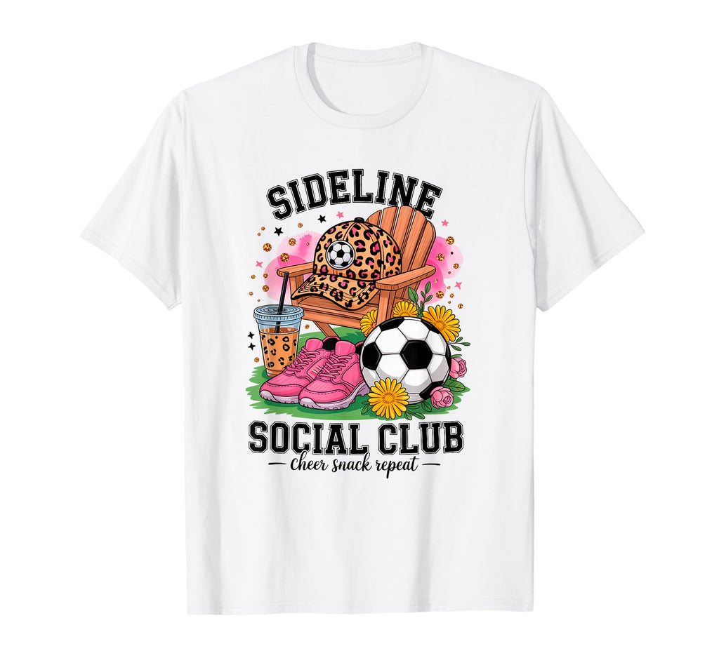 Sideline Social Club Soccer Mom Game T-Shirt - Graphic Print for Adults - T-Shirt, Sweatshirt, Hoodie