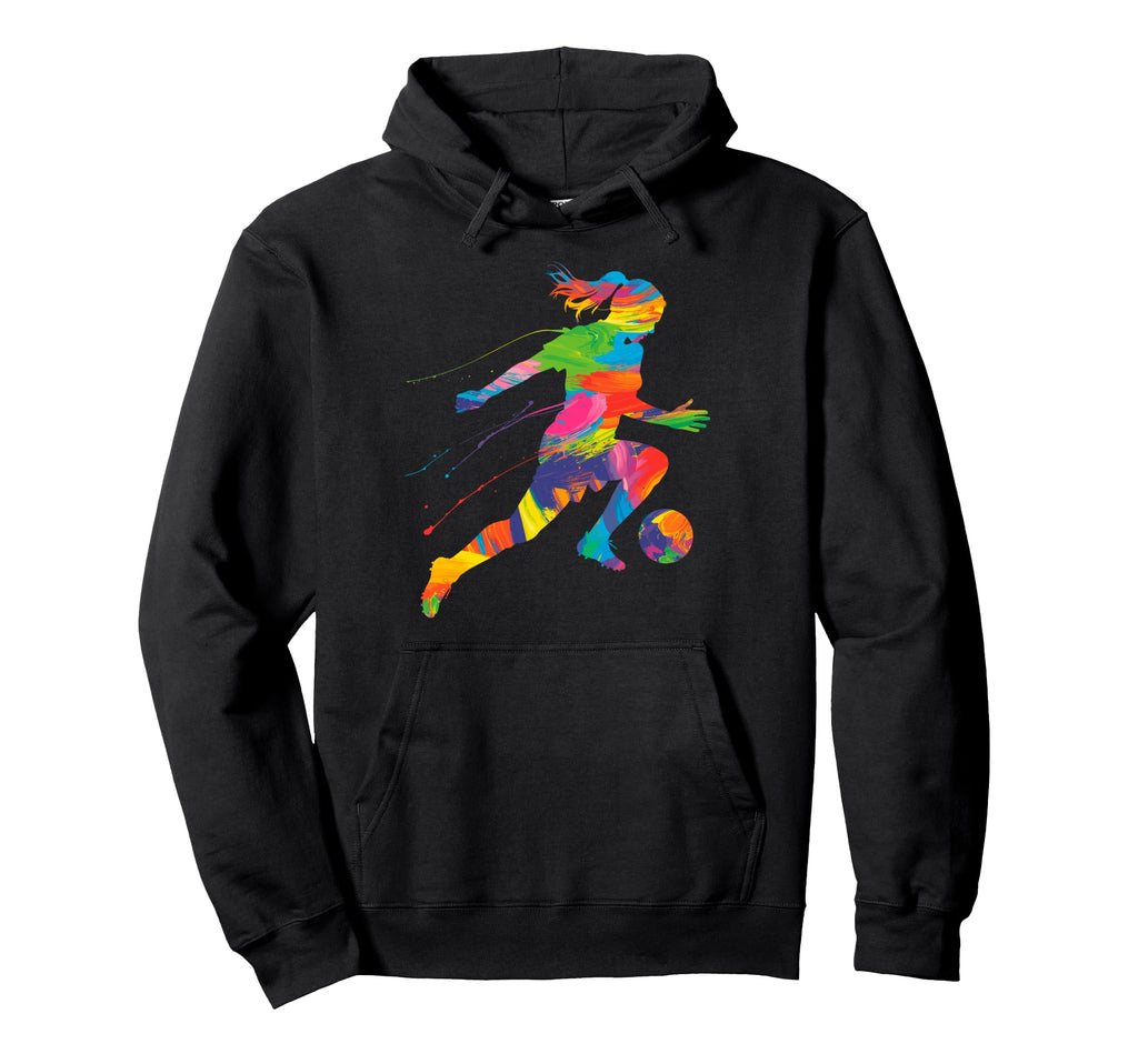Colorful Funny Soccer Player Fan Dad Hoodie - Aesthetic Graphic for Adults - T-Shirt, Sweatshirt, Hoodie