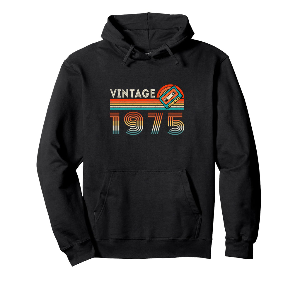 1975 Birthday Cassette Tape 51 Years Hoodie - Novelty Apparel for Adults - T-Shirt, Sweatshirt, Hoodie