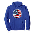 Womens Soccer American Flag Soccer Hoodie - Fun Novelty Design Unisex - T-Shirt, Sweatshirt, Hoodie