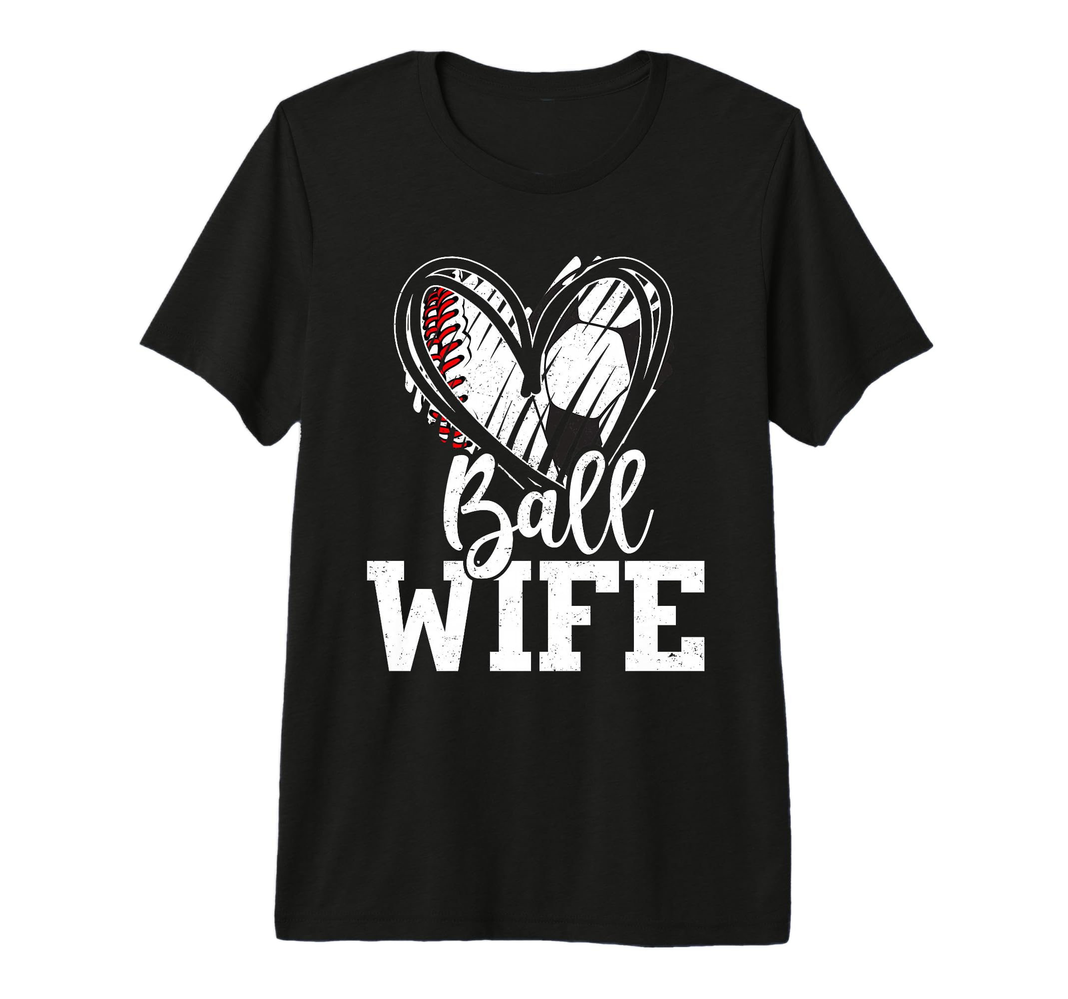 Ball Wife Baseball Soccer Wife Tri T-Shirt - Streetwear Style Men Women - T-Shirt, Sweatshirt, Hoodie